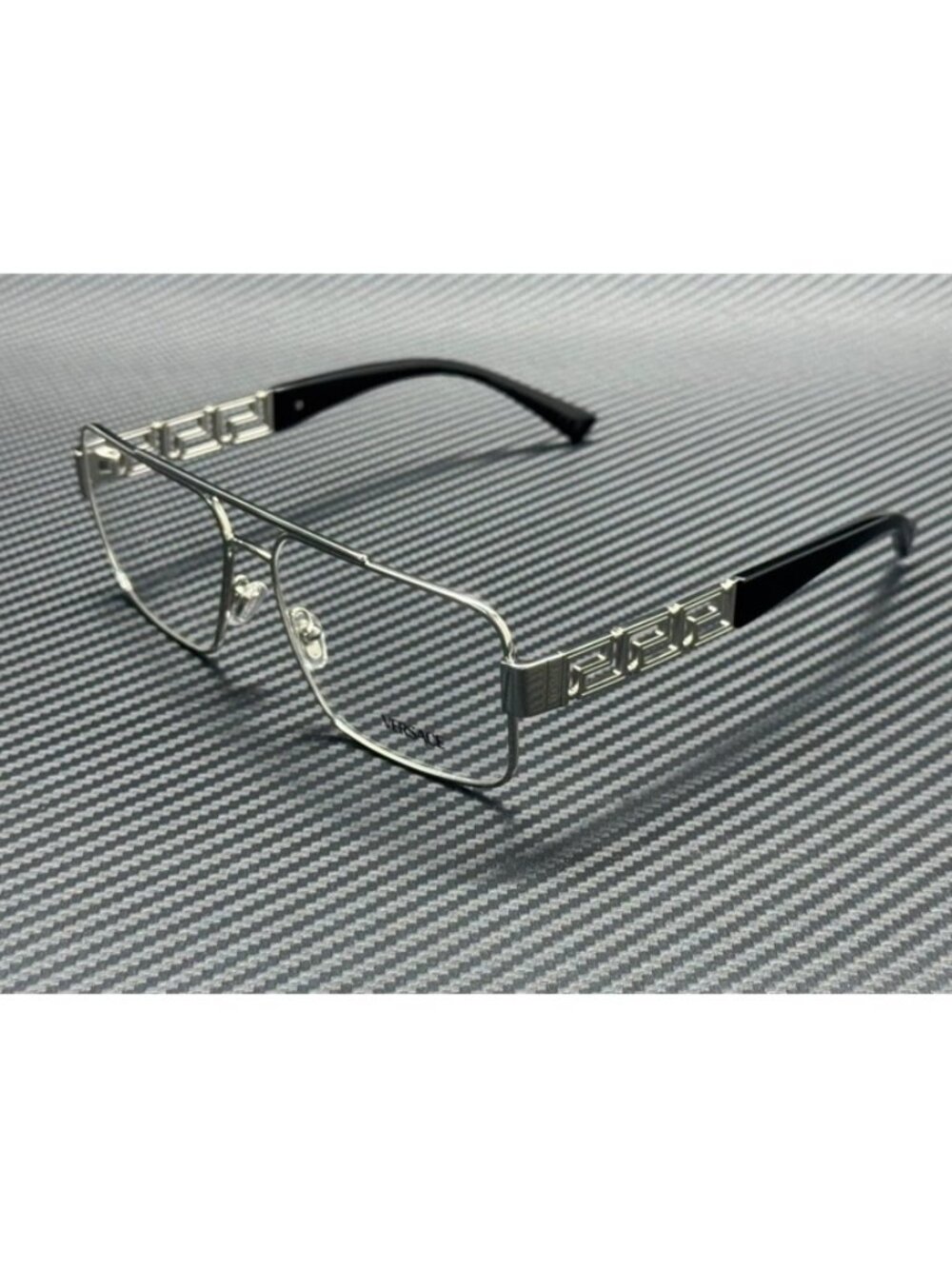 New Versace Men Silver Eyeglasses 58-14-145